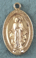 Large 1 1/16 In. 14kt Gold Miraculous Medal