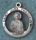 St. Jude Thaddeus Sterling Medal Cutout
