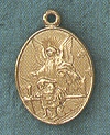 Guardian Angel Gold Filled Medal 5/8 In