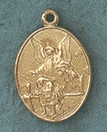 Guardian Angel 14kt Gold Medal 5/8 In