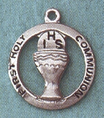 First Communion Medal 11/16 In. Sterling