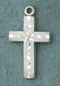 Small Engraved Cross 9/16 In. Sterling