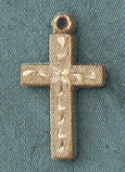 Small Engraved Cross 9/16 In. 14kt Gold