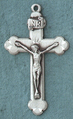 Budded Crucifix 1.5 In. Sterling