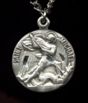 St. Michael  15/16 In. Sterling Medal