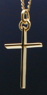 Thin Cross Necklace Gold Filled
