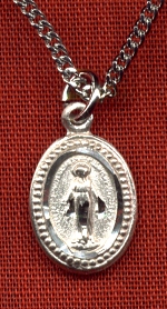 3/8 Inch Miraculous Medal in Sterling