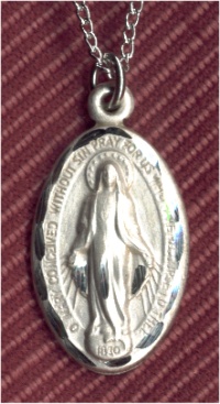 Miraculous Medal And Chain In Sterling