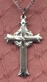 Fleur Sterling Cross Necklace