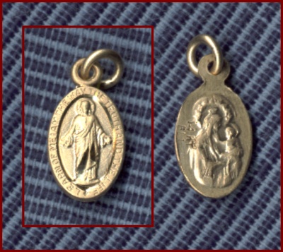 Scapular Medal In 14Kt. Gold