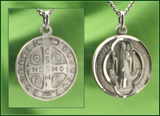 St. Benedict 5/8 In. Sterling Medal