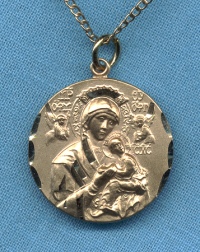 O.L. Of Perpetual Help Gold Filled Medal
