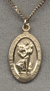 St. Christopher - 13/16 Inch Gold Filled