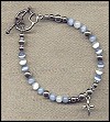 Blue & White Communion Bracelet - 7 In.