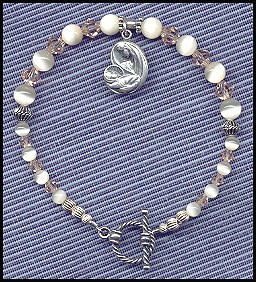 Mother & Child  Swarovski Bracelet - 7 1/4 In.