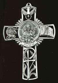 Pewter St Francis Cross
