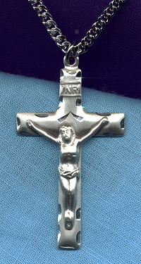 Medium Crucifix Necklace Sterling