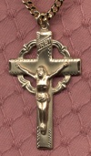 Halo Gold Crucifix Necklace
