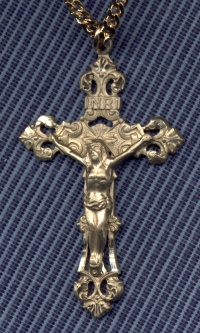 Baroque Gold Crucifix