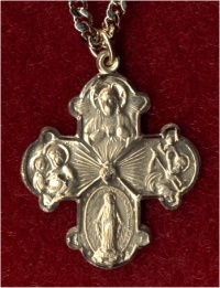 Budded Gold 4-Way Medal