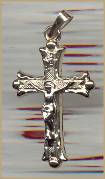 14kt  Gold Crucifix 1 Inch