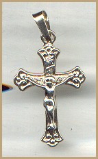 14kt Gold Crucifix 3/4 Inch