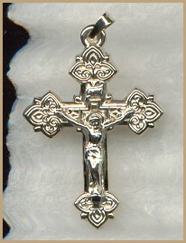 14kt Gold Crucifix 1 3/8 Inch