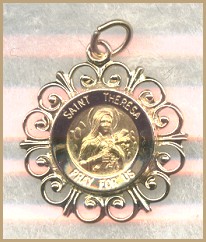 14kt St Theresa Medal