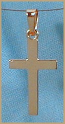 14kt Gold Cross - Simple, Polished.