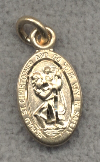 Very Small St. Christopher 14Kt. Gold Medal