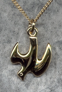 Holy Spirit Medal 18kt on Sterling
