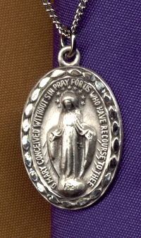 Miraculous Medal 13/16 In. Sterling