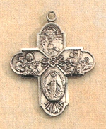 7/8 In. 4-Way Medal Sterling