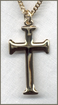 Polished Gold Filled Cross Necklace