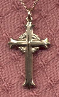 Fleur Gold Cross Necklace