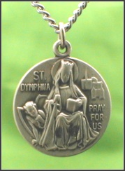 St. Dymphna  Sterling Medal