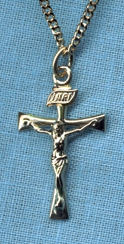7/8 In. Crucifix Polished Gold Filled