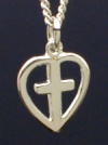 Cross Heart Sterling Necklace