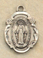 Ornate Miraculous Medal Sterling