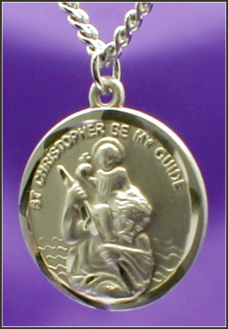 St. Christopher Sterling 15/16 In. Medal
