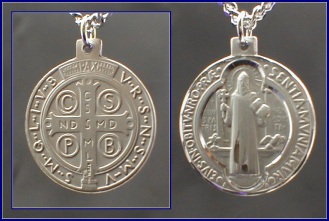 St. Benedict 7/8 In. Sterling Silver Medal