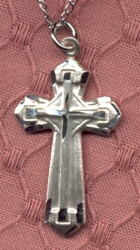 Small Fortress Sterling Cross Necklace