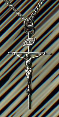 Thin Crucifix Necklace in Sterling