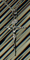 Thin Crucifix Necklace in Sterling