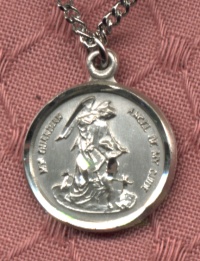 Small Sterling Guardian Angel Medal