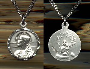 Small Scapular Medal in Sterling Silver