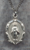 Scalloped Border Miraculous Medal Sterling