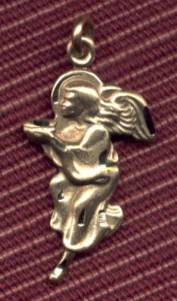 14 Karat Gold Angel Medal