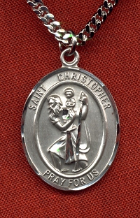 St. Christopher 3/4 In. x 1 In. Medal Sterling