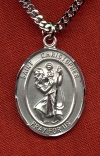 St. Christopher 3/4 In. x 1 In. Medal Sterling